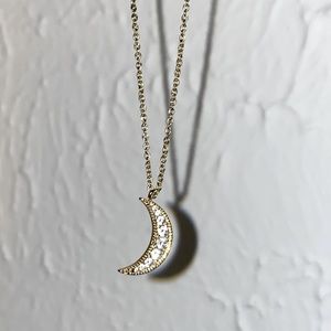 gorjana Gold Luna Crescent Necklace (adjustable length)
